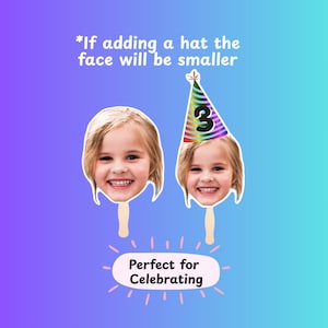 Custom Big Head on a Stick - Big Face Cutout, Photo Booth Prop, Big Head Birthday, Funny Party Face Prop, Sporting Events, Bachelorette bild 5