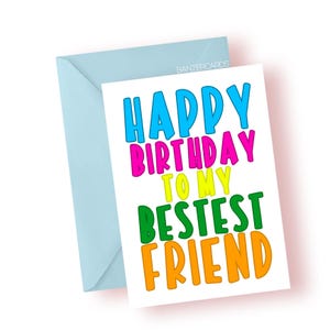 Cartão de Feliz Aniversário para meu Melhor Amigo - Cartão de Aniversário Engraçado - Cartões de Brincadeira