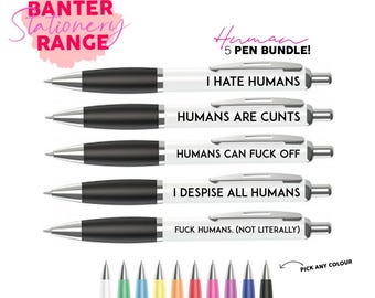 Human Pen Bundle - bundel van 5 pennen - Funny Pens