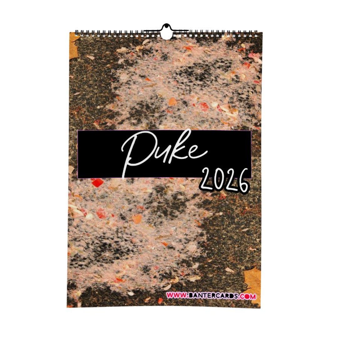 Puke 2026 Calendar Funny Calendar Funny Planer Etsy Australia