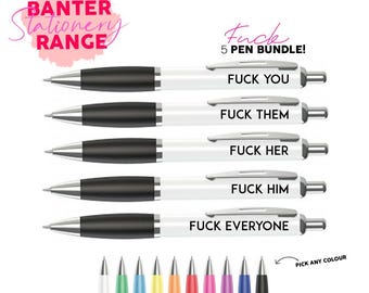 F*ck pennenbundel - bundel van 5 pennen - Funny Pens
