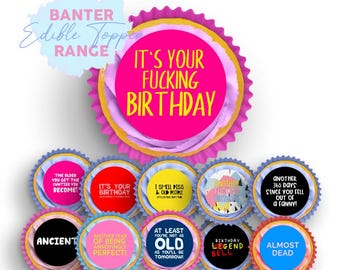 Funny Edible Cupcake Toppers - Bundle 1