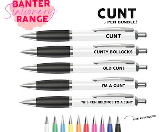 C*nt pennenbundel - bundel van 5 pennen - Funny Pens