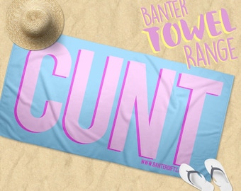 C*nt beach towel, hand towel & flannel/washcloth - funny gifts