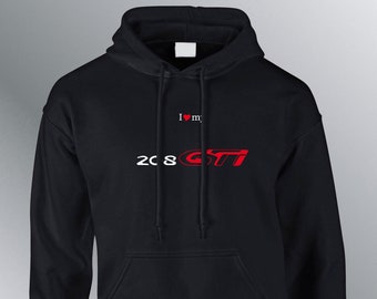 Sweat shirt Hoodie 208 GTI auto sweater sweatshirt capuche