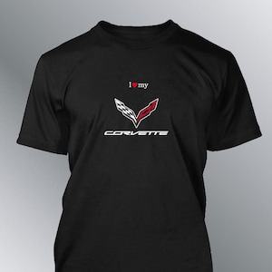 T-shirt Homme auto Corvette C7 C8 muscle car