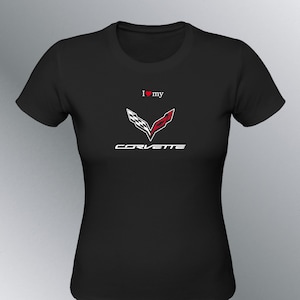T-shirt Femme auto Corvette C7 C8 muscle car