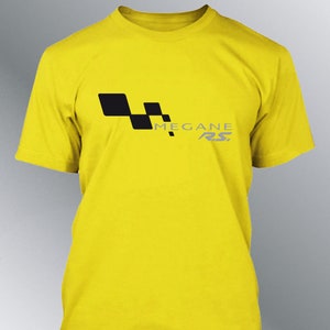 T-shirt Homme Megane RS auto S M L XL XXL blanc, rouge, argent, jaune, carbone Noir, shirt Jaune