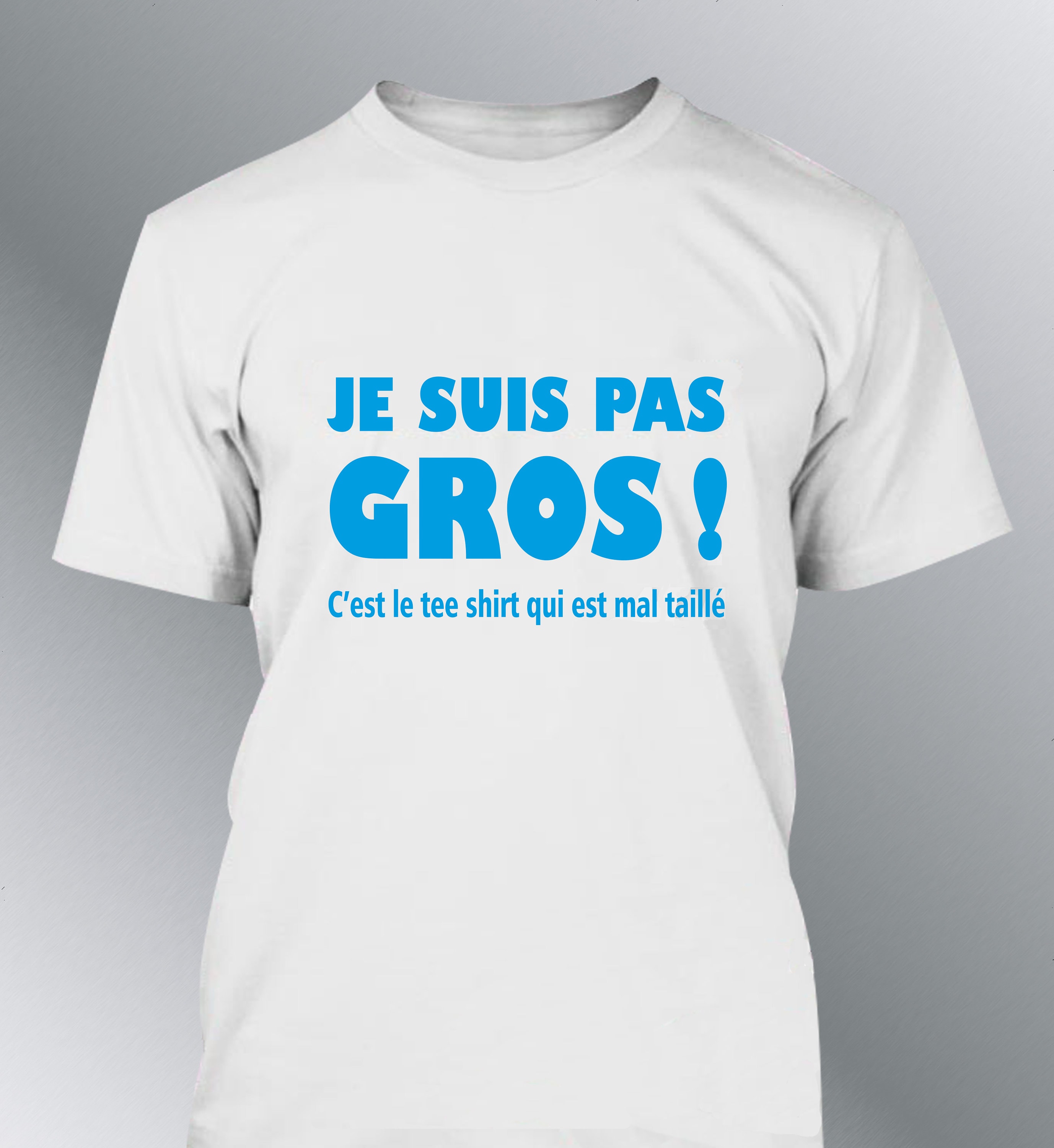 T-shirt Homme humour Je suis pas GROS c'est le tee shirt qui est mal ...