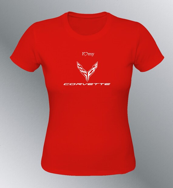 Wicked Metal Corvette C8 T-Shirt - Red Front Print, 100% Cotton, Muscle Car Tee For Men - View #6