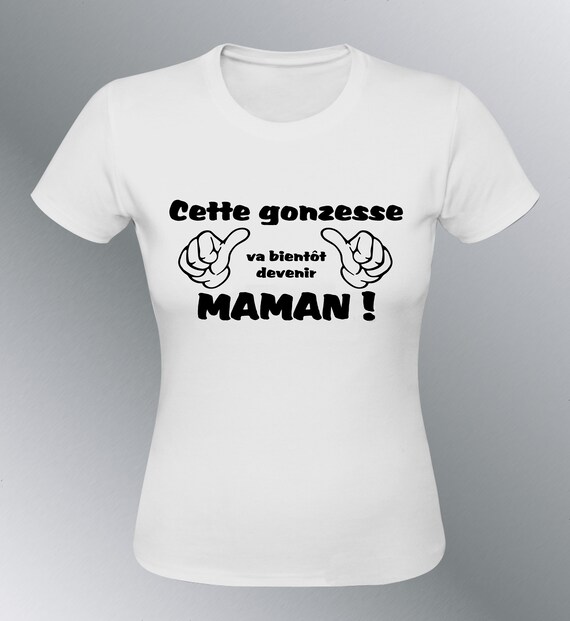 T shirt Woman Humor Girl Soon MOM Humor Future Mother Birth Baby
