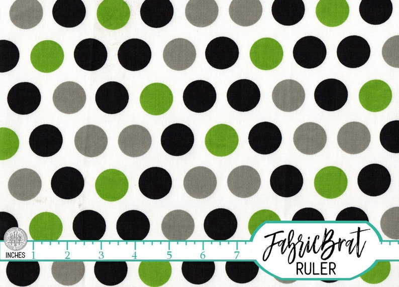 SPOTTED Fabric Fat Quarter Cotton Craft Quilting LIME GREEN Spots