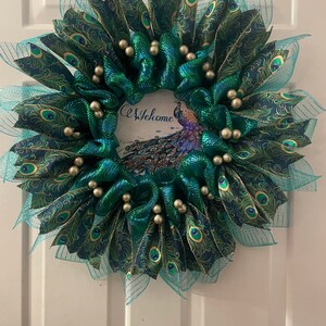 Peacock Wreath, All Occasion Wreath image 1