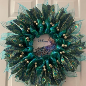 Peacock Wreath, All Occasion Wreath image 4