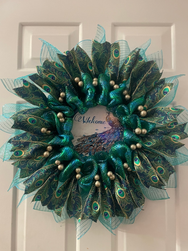 Peacock Wreath, All Occasion Wreath image 4