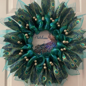Peacock Wreath, All Occasion Wreath image 2