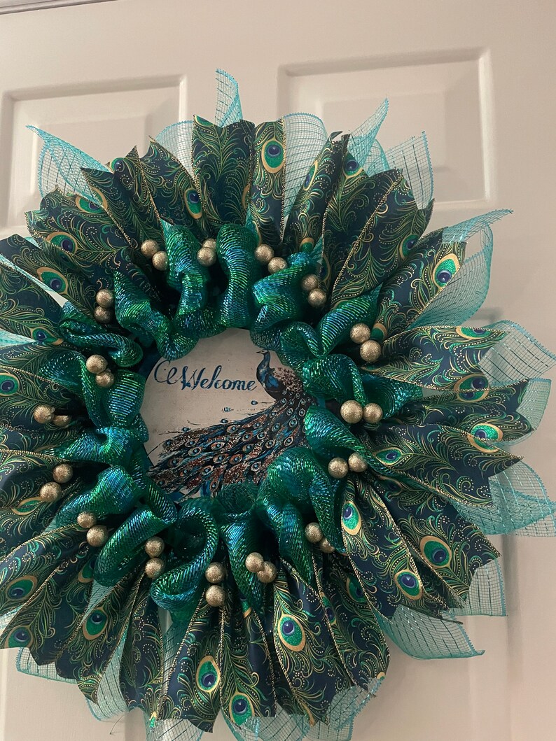 Peacock Wreath, All Occasion Wreath image 5