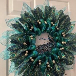 Peacock Wreath, All Occasion Wreath image 6