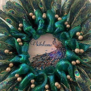 Peacock Wreath, All Occasion Wreath image 3