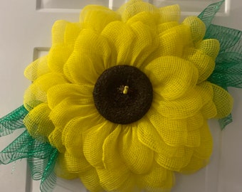 Sunflower Wreath, floral wreath, Mothers Day Gift, flower wreath, all occasion wreath for your front door