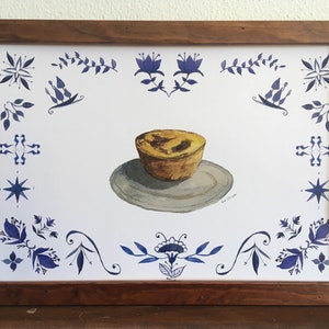 Pastel de Nata, Pastel de Belem, Pasteis de Nata, Natas, Portuguese pastry, Custard Tart, Food Print, portuguese, Portugal Food, Dessert