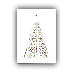 Ti amo messaggi Word Art Printables / Graphic Design Art Scarica stampe digitali