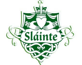 Celtic Knot Featuring the Irish Cheer Slainte | Downloadable Printable Art