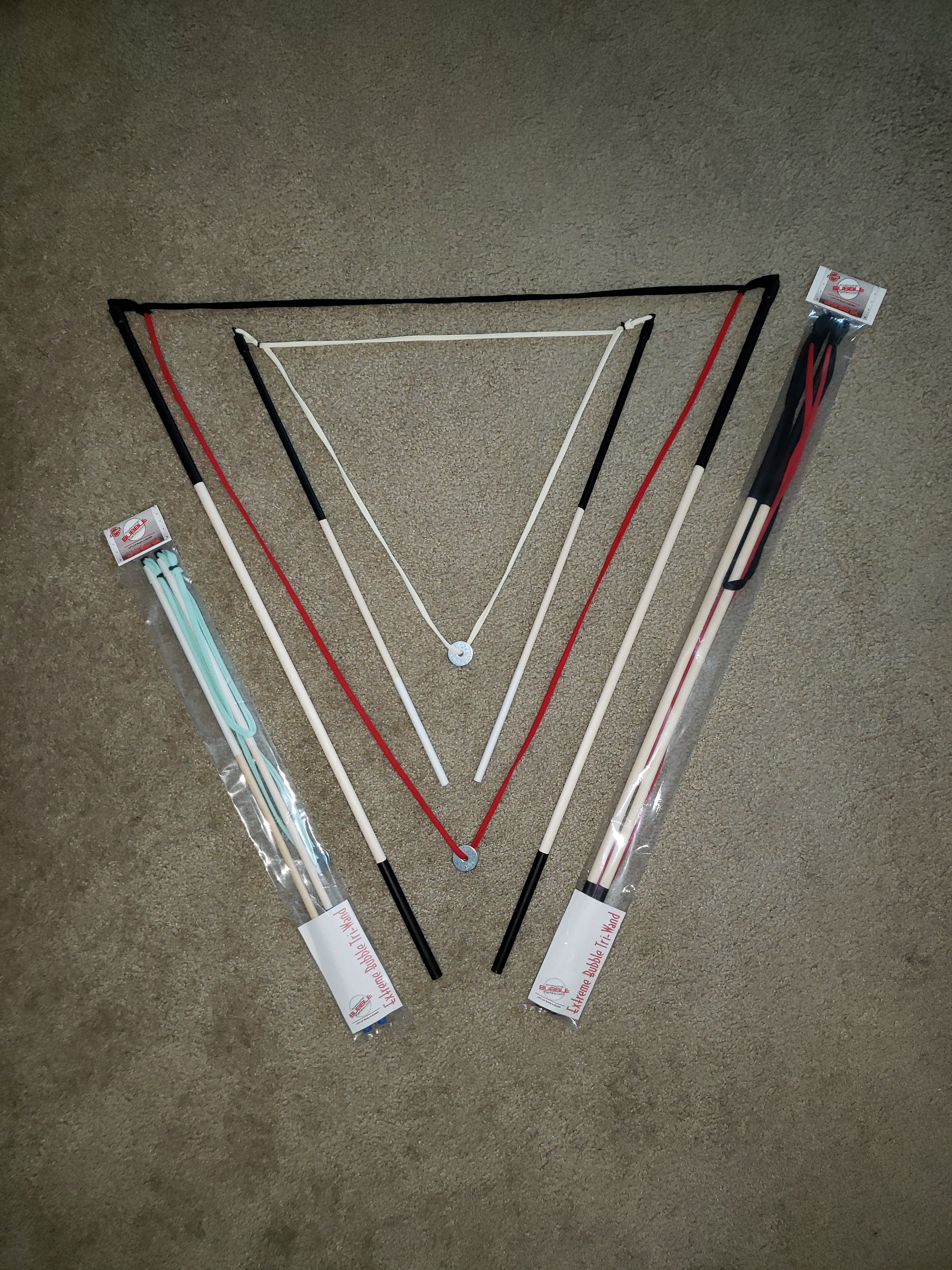 Giant Bubble Wand: 3-foot Tri-string Design With Bubble Solution - Etsy
