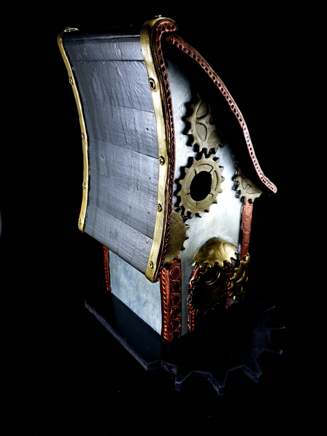 Steampunk Lodge Bird House, Birdhouse, Garden Art, Hand Made, Bird ...