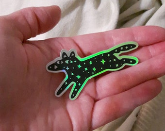 Starry Wolf holo sticker