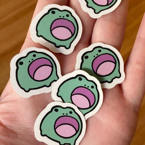 ADD-ON ONLY tiny screamin frog vinyl sticker