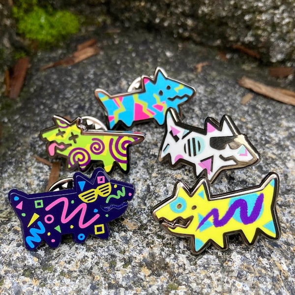 Tiny radical dog pins
