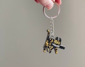 Tortoiseshell Knifecat Metal Keychain - Etsy