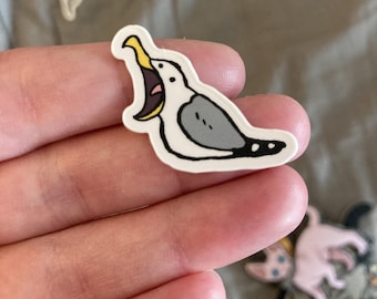 Screamin gull tiny sticker
