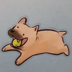 Sticker Frenchie avec ballon transparent