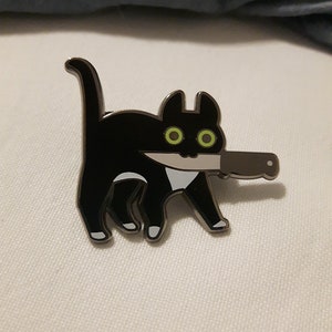 Full Tux Knifecat Enamel Pin image 1