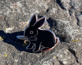 Black Knifebun Enamel Pin