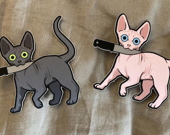 Sphynx Knifecat stickers