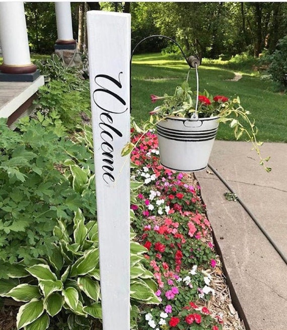 Wooden Garden Post Etsy