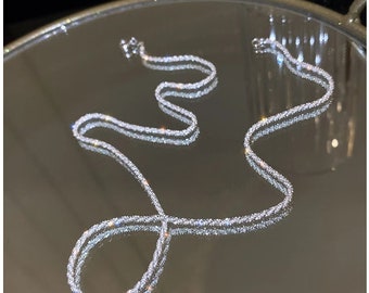 chaîne serpentine en argent plaqué, 45 cm