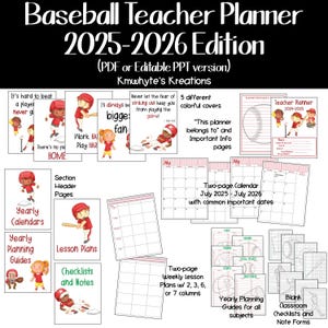 Lerarenplanner honkbal 2025-2026 (bewerkbaar)