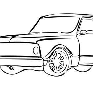 1969 Chevrolet C-10 Truck SVG,  1967-1972 Chevy C-10 svg, Classic Chevy Truck Design