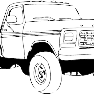 1979 Truck F-150 F-350 F250 Truck Digital Design SVG, DXF, png, jpg For CNC Cricut Vinyl Digital File