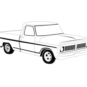 1970 Ford Truck F100,  Ford Truck SVG, Ford F100 SVG, Ford Ranger SVG, Classic Ford Truck svg, Built Ford Tough!(Digital File Only)