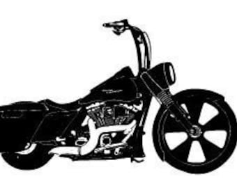 Moto SVG, Bagger Motorcycle SVG (solo file digitale)