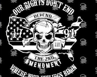 Our Rights Don't End Where Your Feelings Begin 2nd Amendment SVG digital design. With White only for vinyl, Support the Second Amendment!