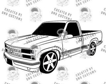 Free Free 175 Silhouette Truck Chevy Silverado Svg SVG PNG EPS DXF File