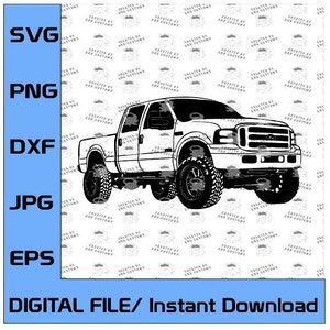 2007 F-250 SVG, 4x4 F250, F-350 F250 F350, 1999-2007 F250 Superduty, Truck SVG (Digital File)