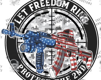 Let Freedom Ring 2nd Amendment SVG.  AK47, AK-47, Support the Second Amendment and Protect The 2nd Amendment!