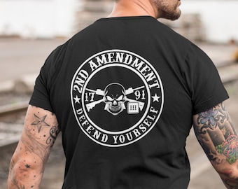 Defend Yourself Skull 2nd Amendment digital design. Support the Second Amendment!